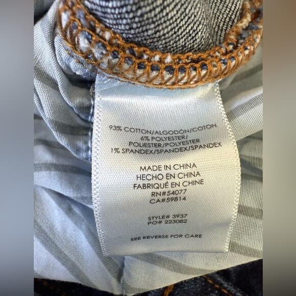 Cabi Almost Famous Slim Boyfriend Star Print Jeans Frayed Hem Size 2 #3937 - Picture 7 of 11